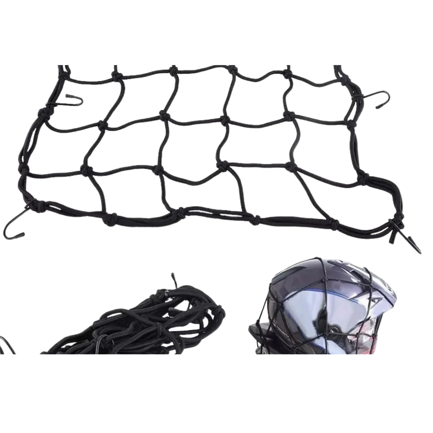 MotoNet™ – Red Elástica Multiuso con Ganchos de Acero para Motocicleta