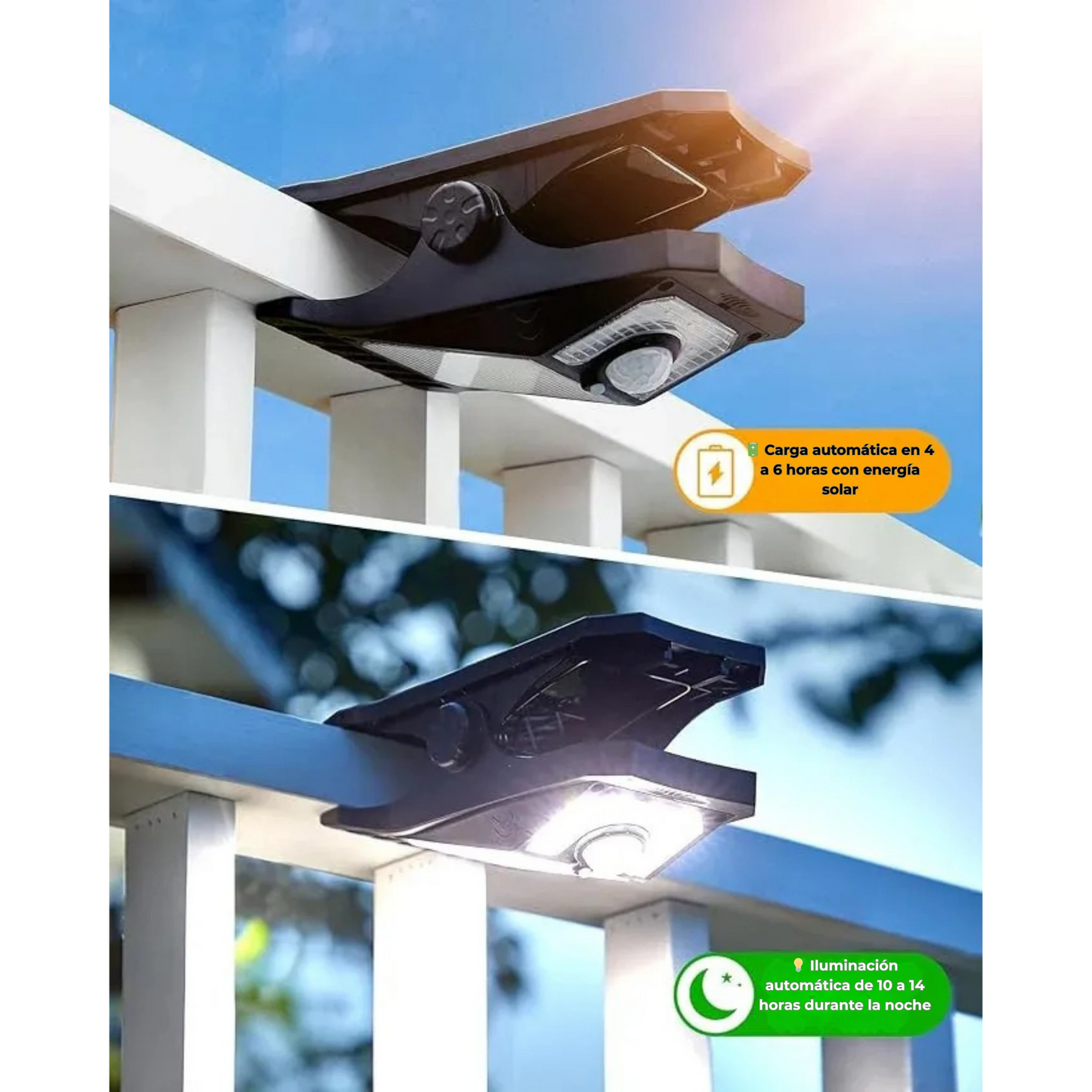 SolarClip™ – Lámpara Solar Inteligente con Sensor y Clip Portátil