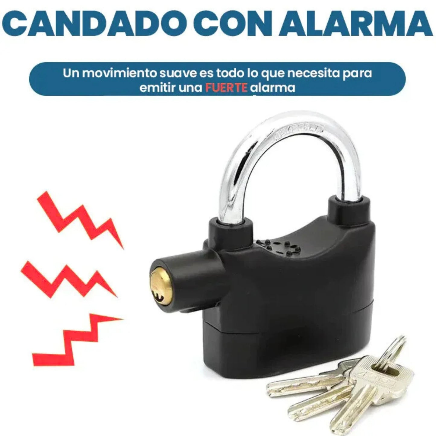 Alarma Candado AntiRobo 110dB™ – Seguridad Instantánea y Portátil