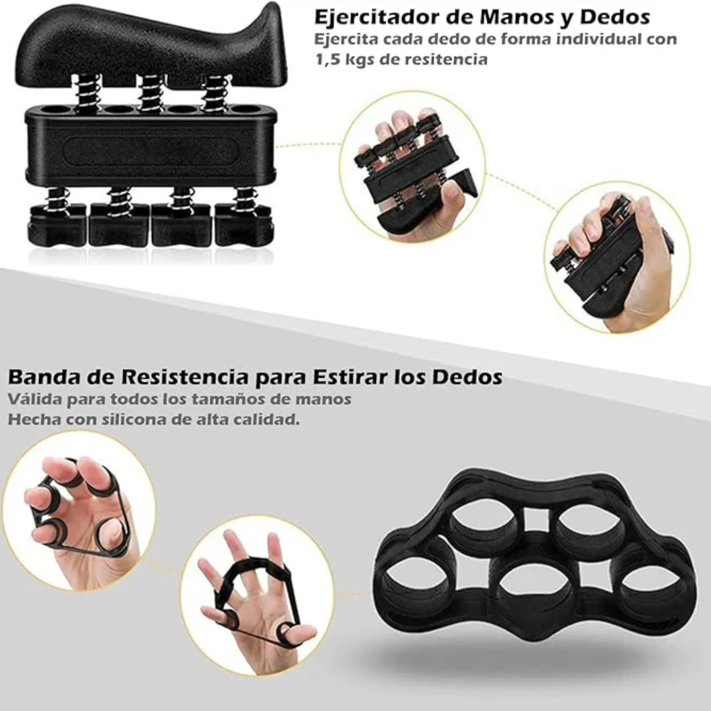 GripMaster 5 en 1 – Kit de Rehabilitación y Fuerza para Manos y Antebrazos