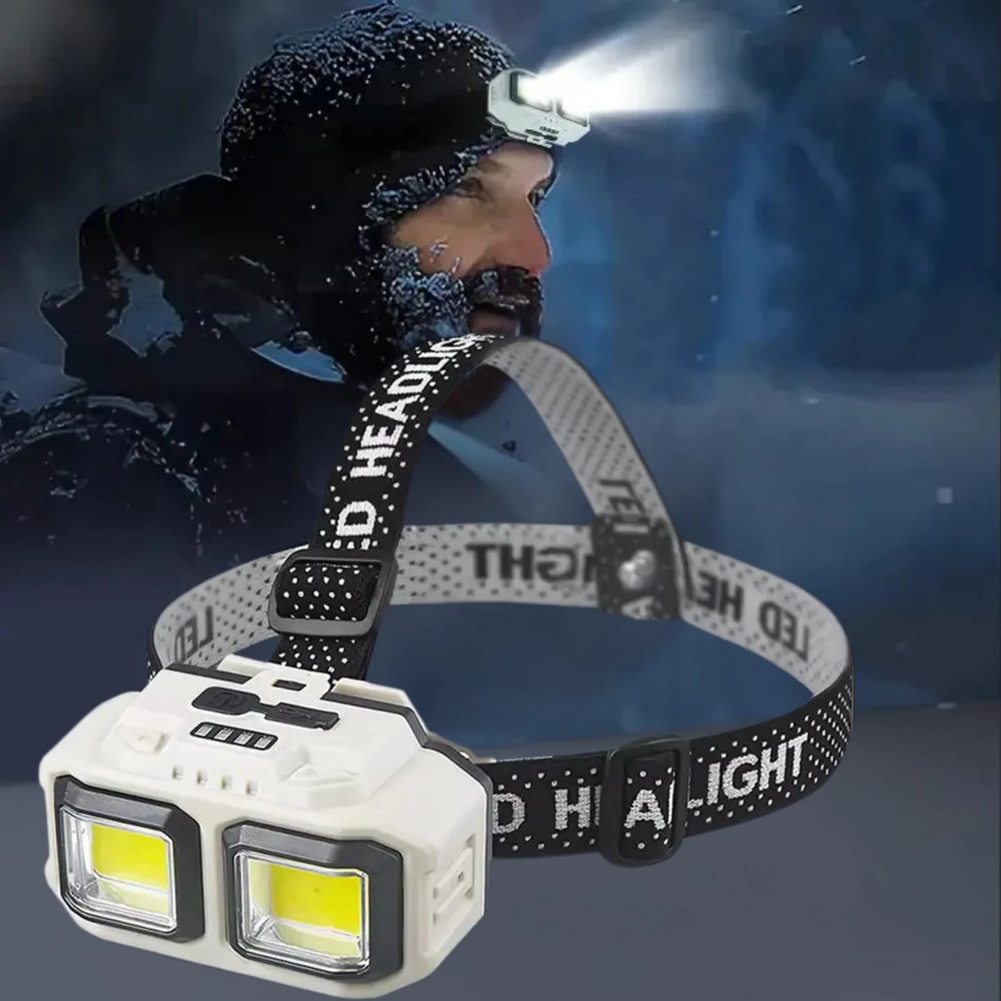 HeadBeam Pro™ – Linterna Frontal LED con Sensor Recargable