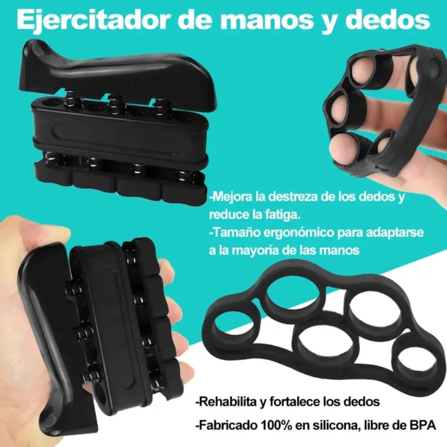 GripMaster 5 en 1 – Kit de Rehabilitación y Fuerza para Manos y Antebrazos