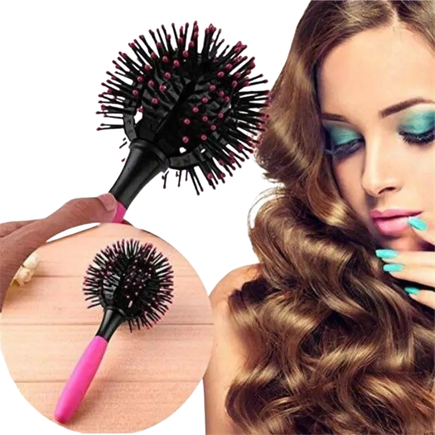 Cepillo 3D Curl360™ –Movimiento, Estilo y Volumen a Tu Cabello