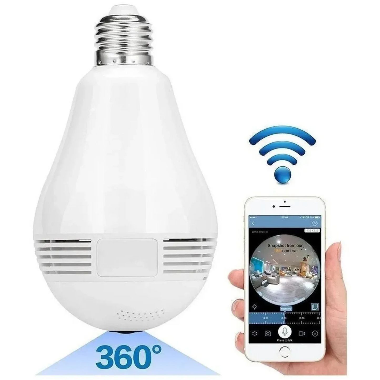 Safe360™ – Foco Cámara con Visión 360° y Audio