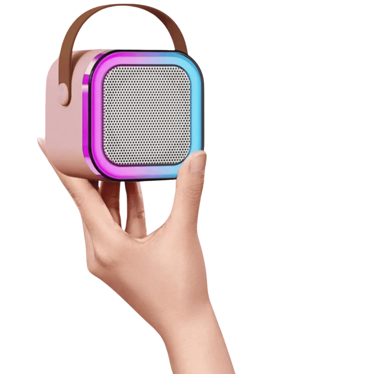 Mini Karaoke Party RGB – Fiesta Portátil con Luces y Micrófono Inalámbrico
