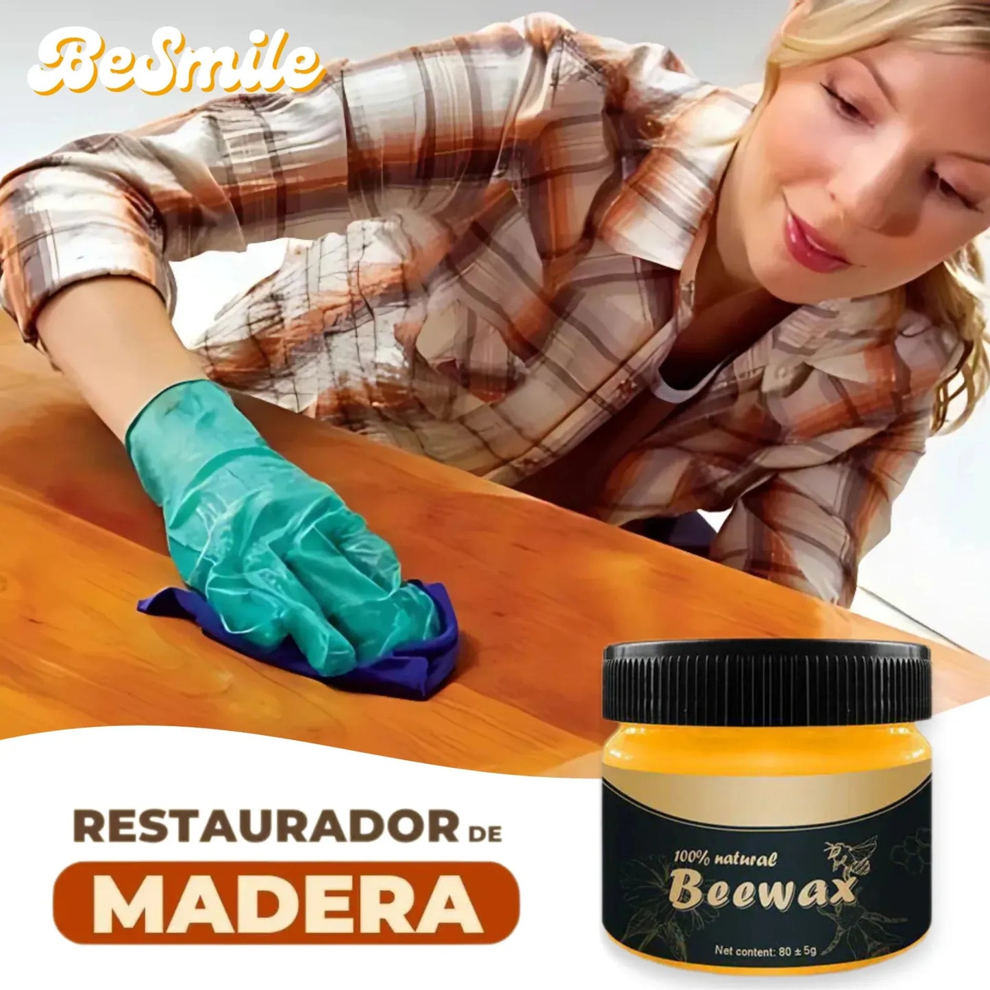 Cera Restauradora BeeWax™ 85g – Protección y Brillo para Madera