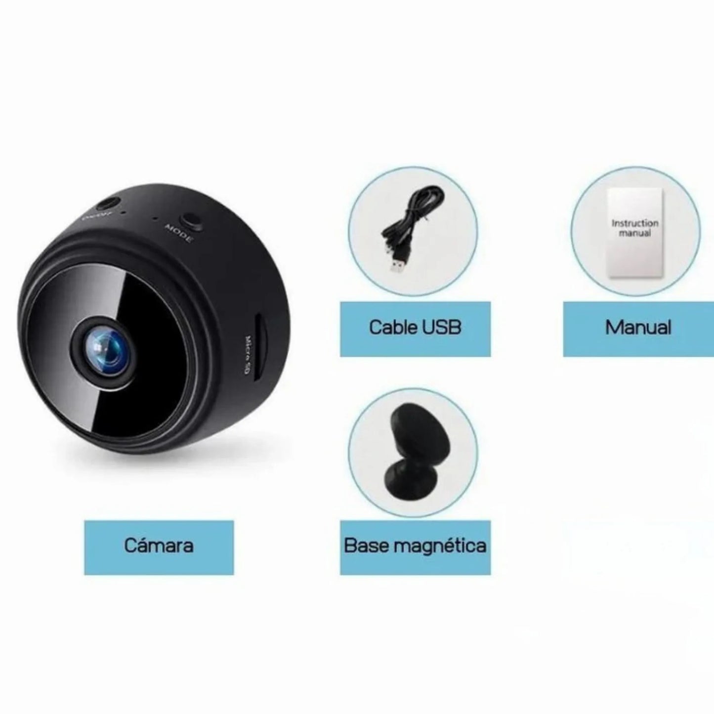 Mini Cámara Espía WiFi A9 con Visión Nocturna HD
