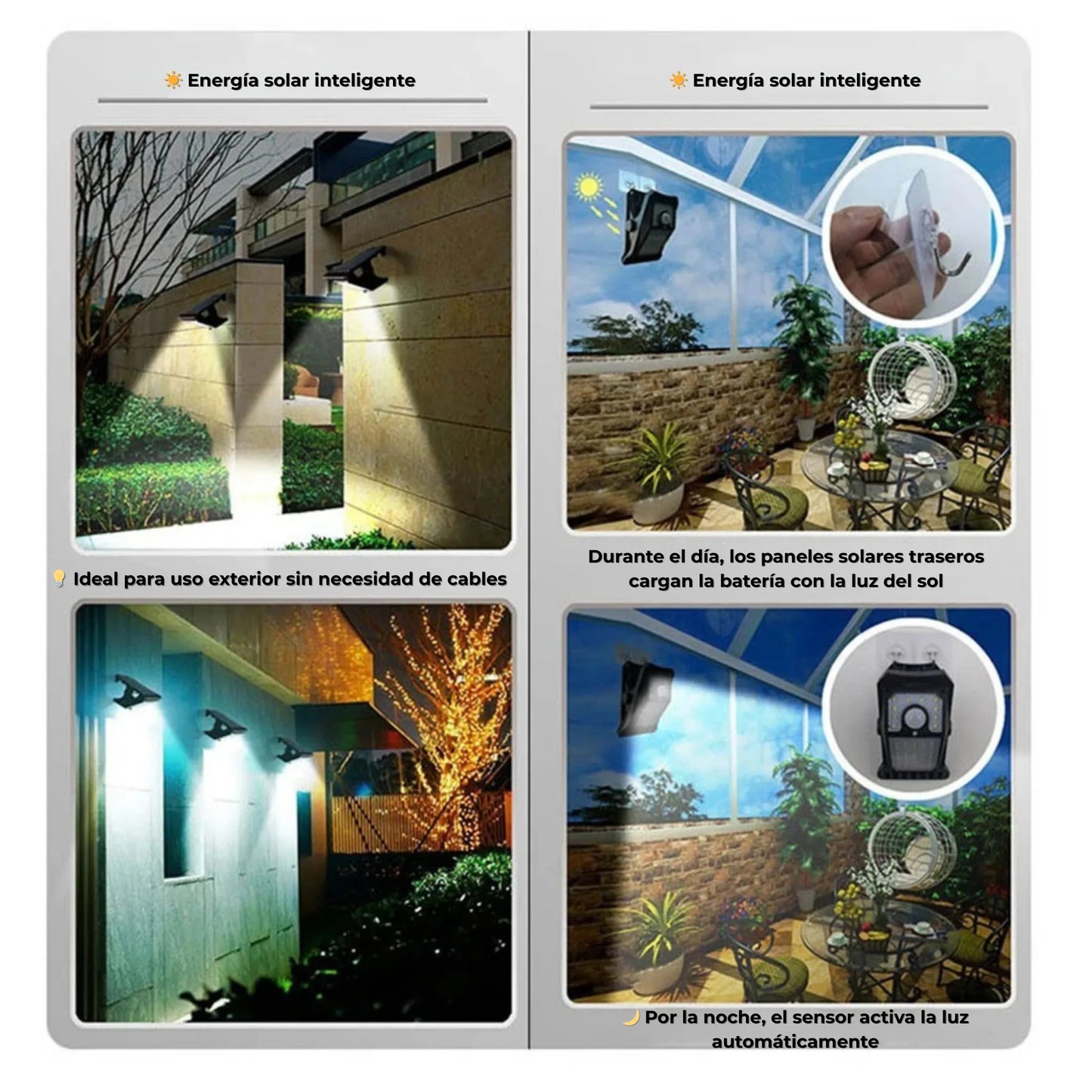 SolarClip™ – Lámpara Solar Inteligente con Sensor y Clip Portátil
