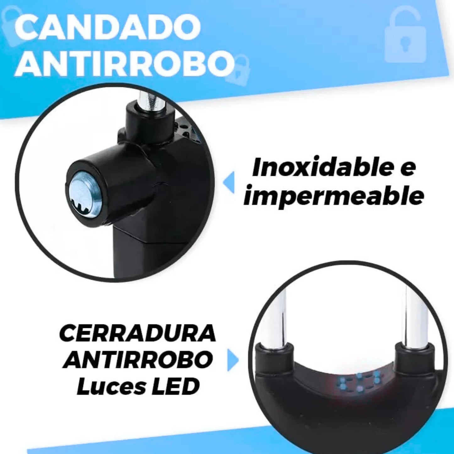 Alarma Candado AntiRobo 110dB™ – Seguridad Instantánea y Portátil