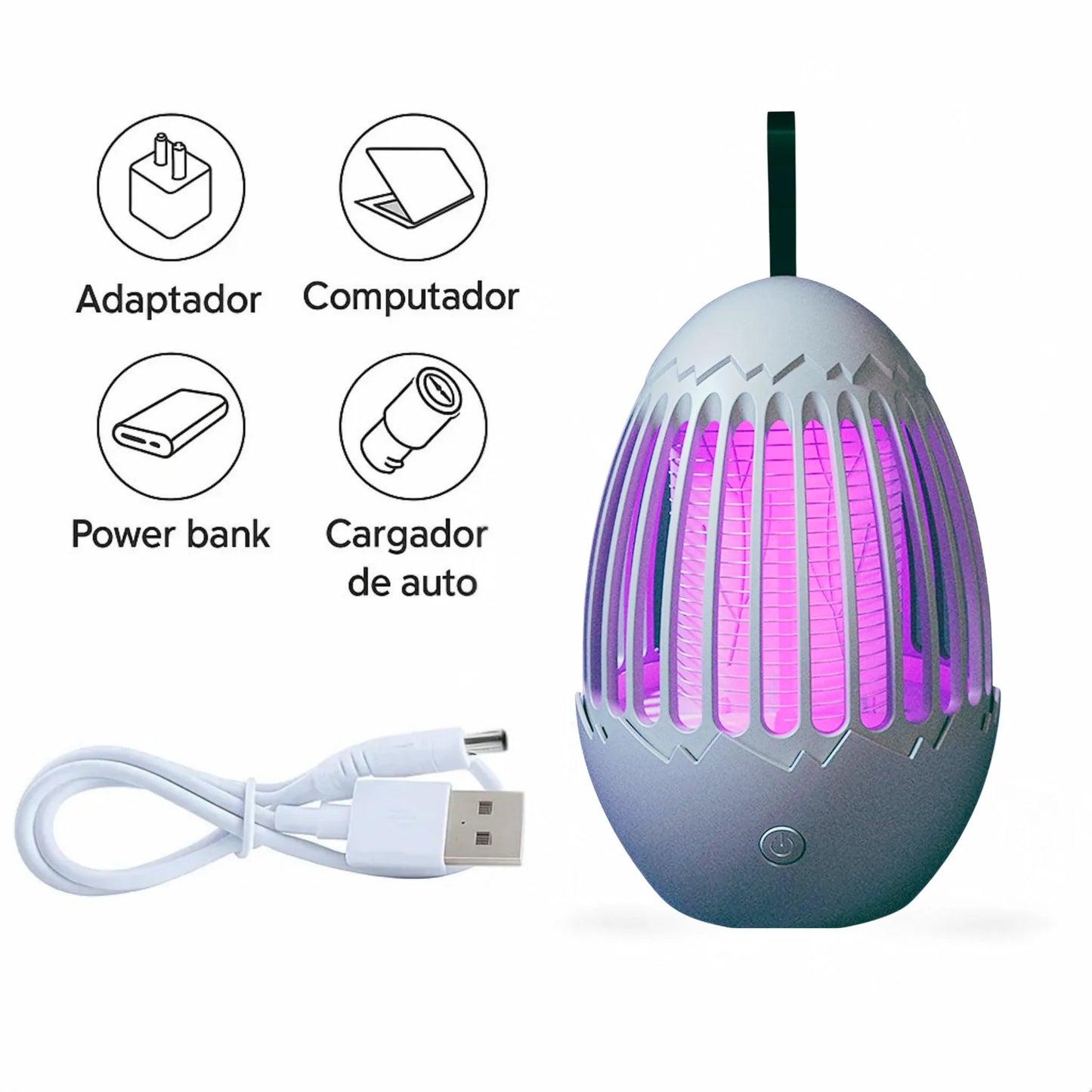 Lámpara Antimosquitos FLASH 3 en 1 – Luz + Trampa Segura + USB