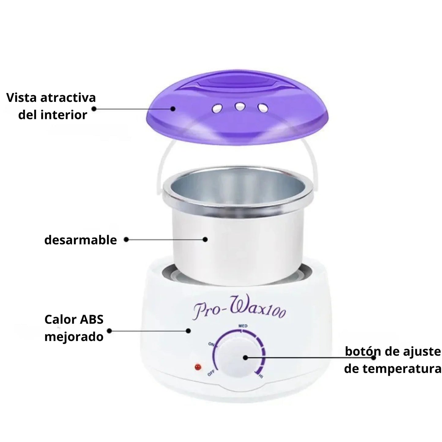Máquina Depiladora de Cera Pro-Wax100 Profesional – Facial y Corporal