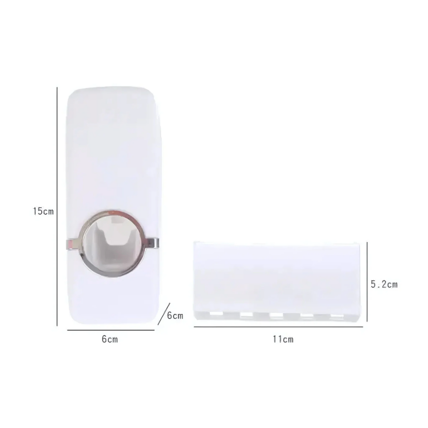 Organizador de Baño 2 en 1 – Dispensador + Guarda Cepillos