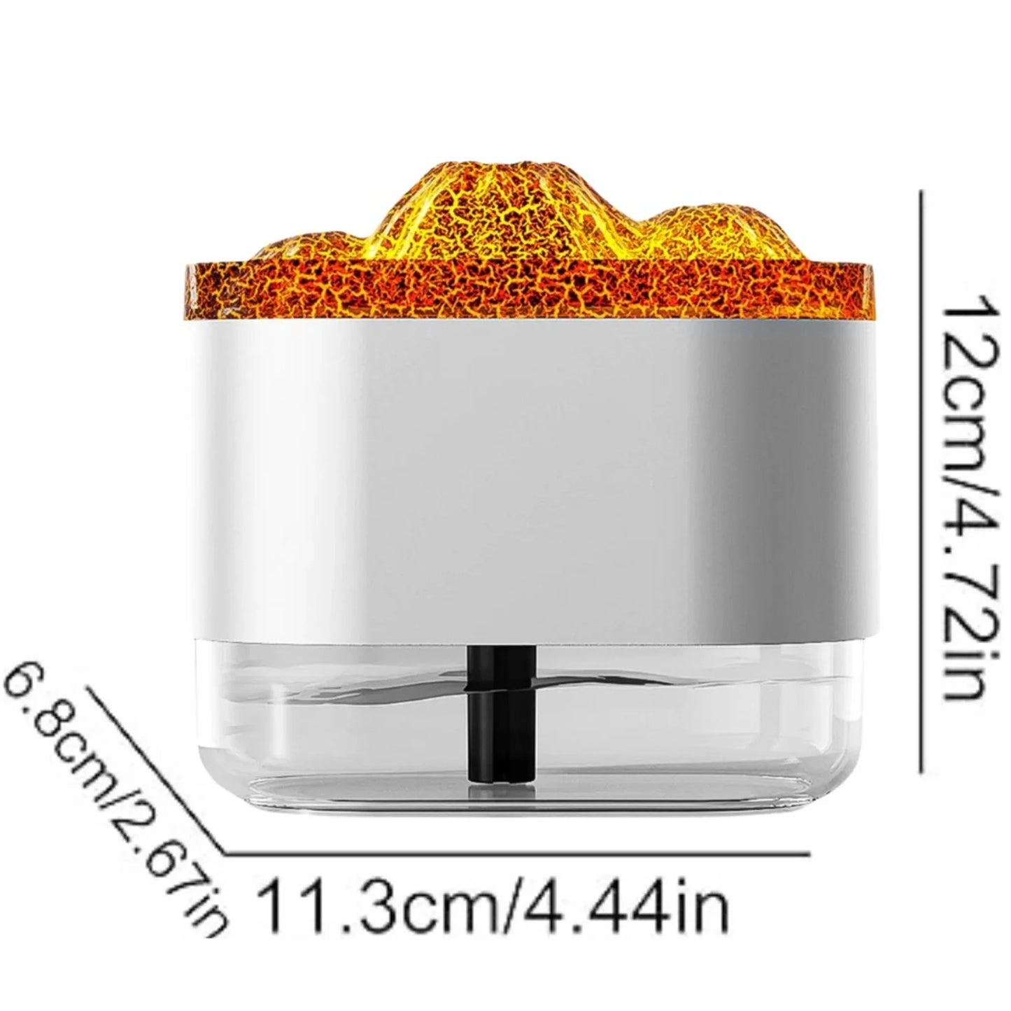 VolcanoGlow™ – Humidificador Aromático con Efecto Volcán 3D