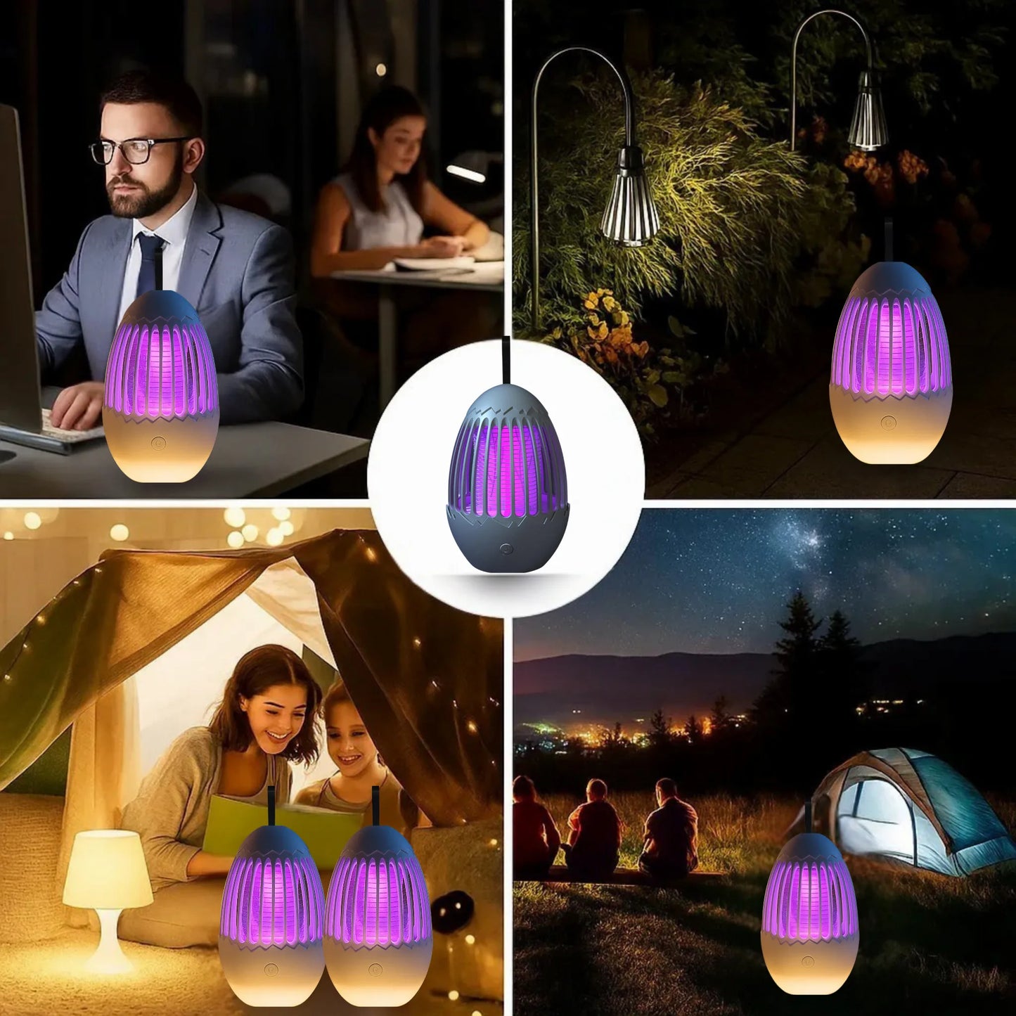 Lámpara Antimosquitos FLASH 3 en 1 – Luz + Trampa Segura + USB