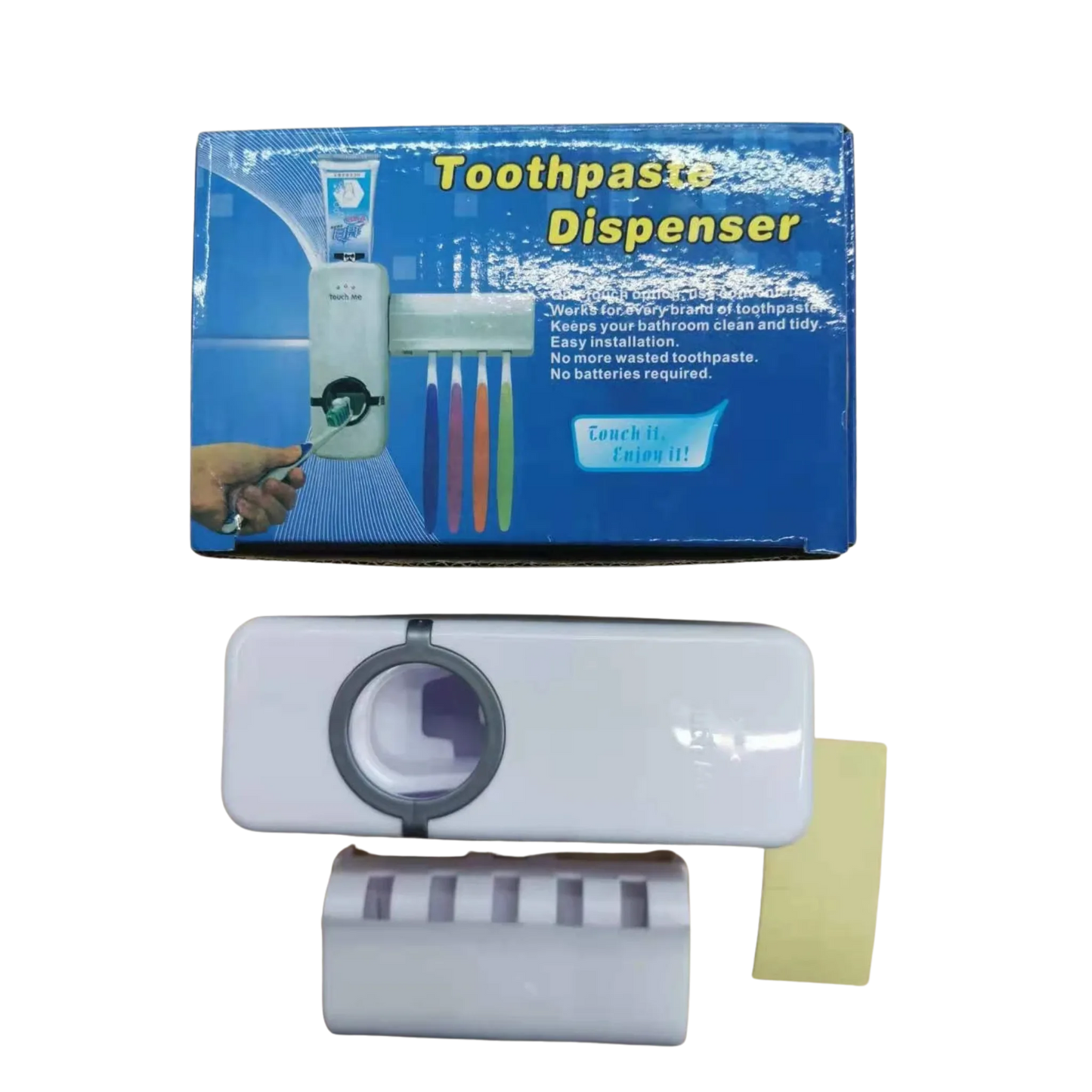 Organizador de Baño 2 en 1 – Dispensador + Guarda Cepillos