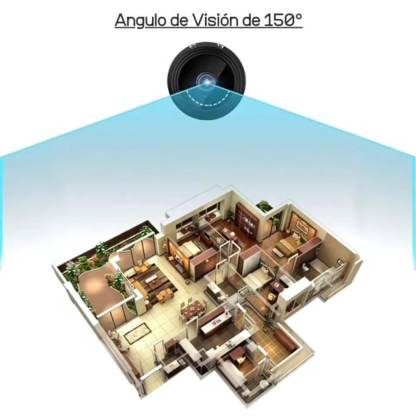 Mini Cámara Espía WiFi 360° con Visión Nocturna HD