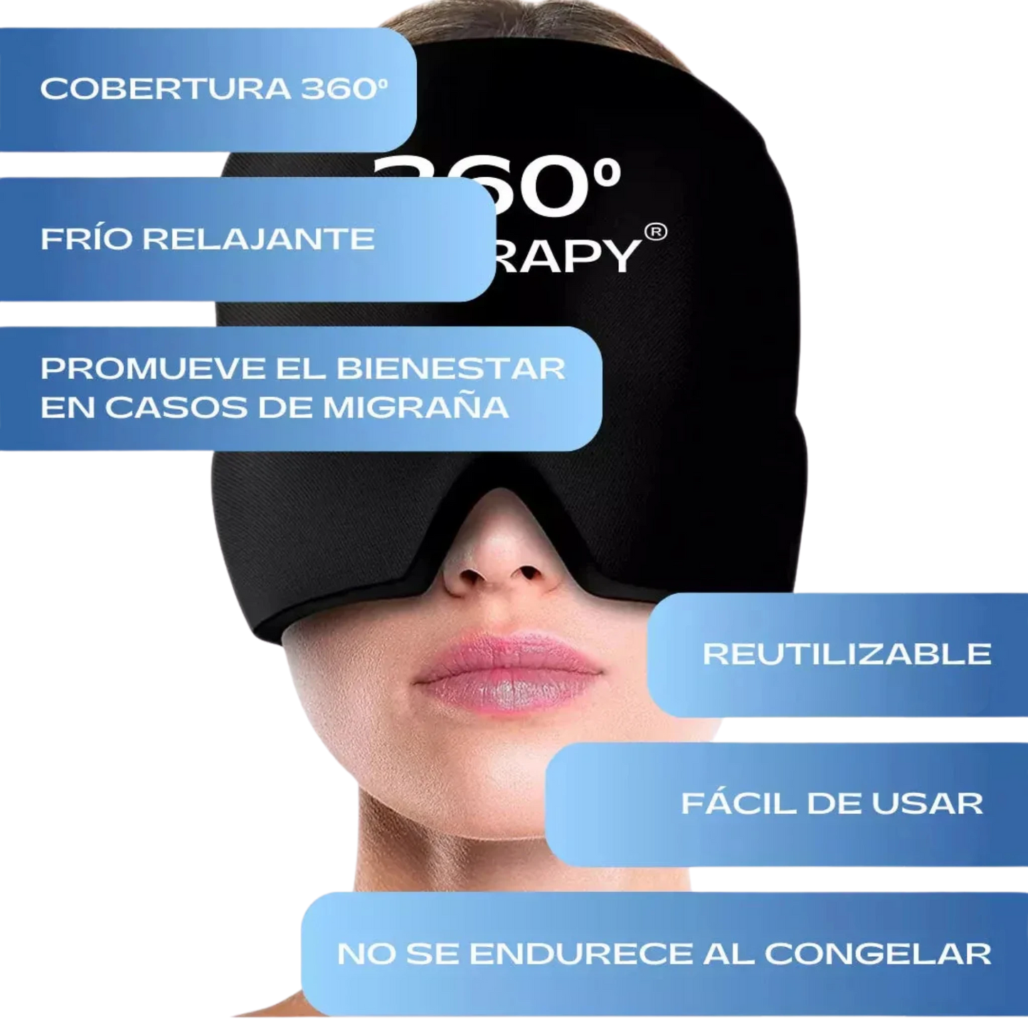 MigraFree™ – Gorro de Gel Frío-Calor para Dolores de Cabeza