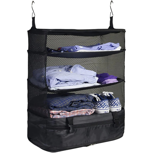 ViajaFácil™ 3 en 1 – Organizador Colgante y Plegable para Maletas