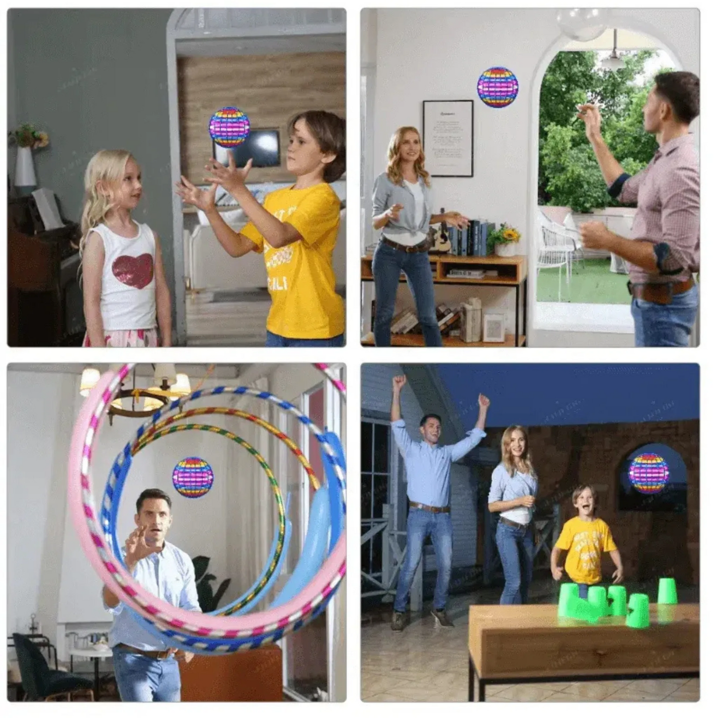 Orbe Volador LED Boomerang Recargable