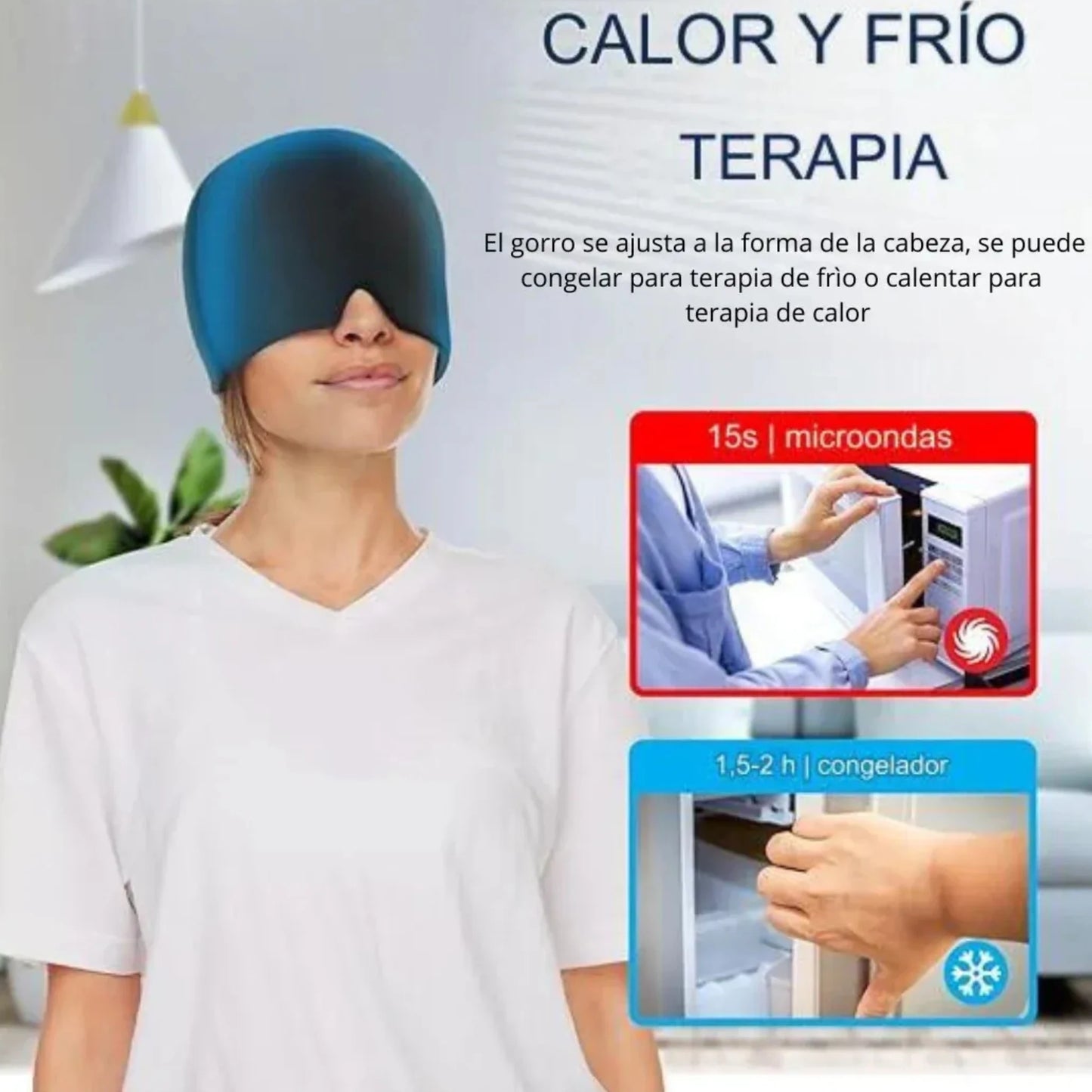 MigraFree™ – Gorro de Gel Frío-Calor para Dolores de Cabeza