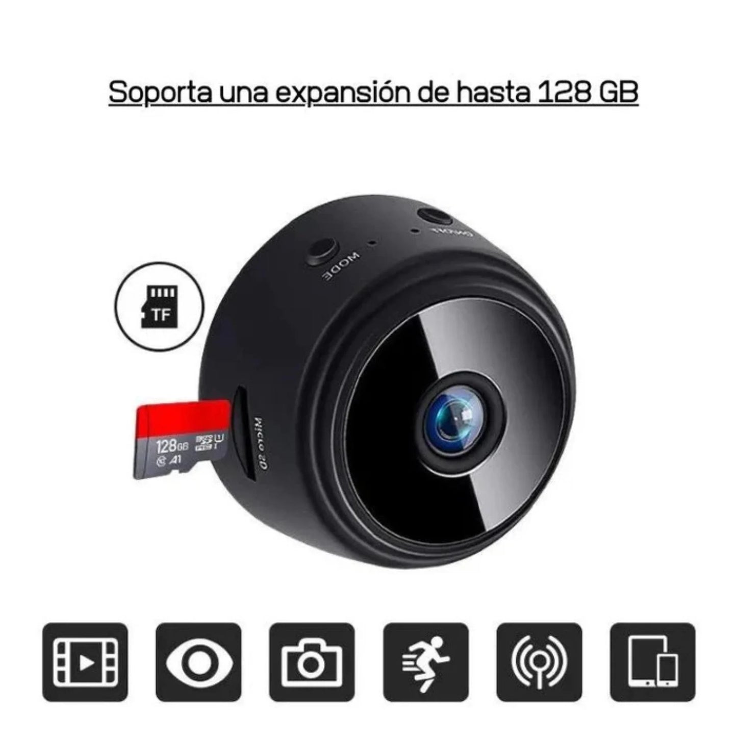 Mini Cámara Espía WiFi 360° con Visión Nocturna HD