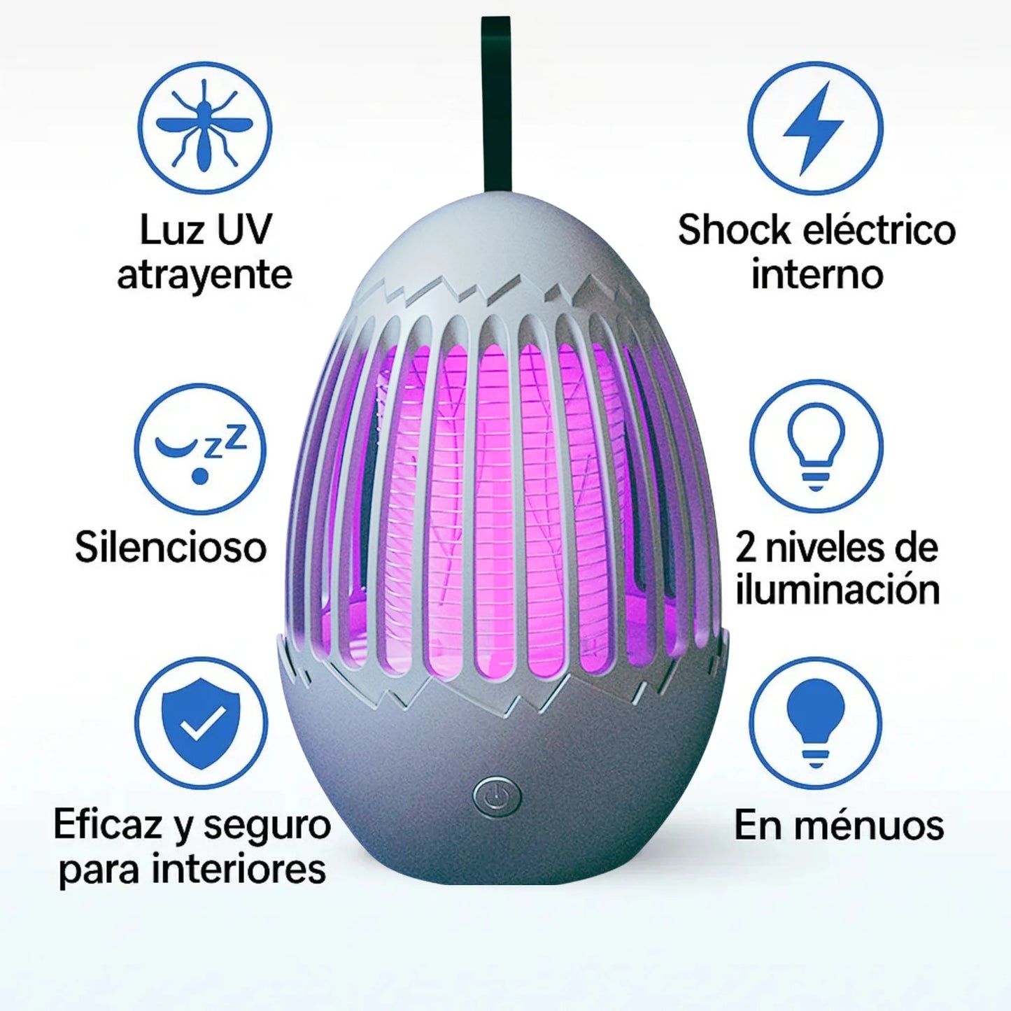 Lámpara Antimosquitos FLASH 3 en 1 – Luz + Trampa Segura + USB