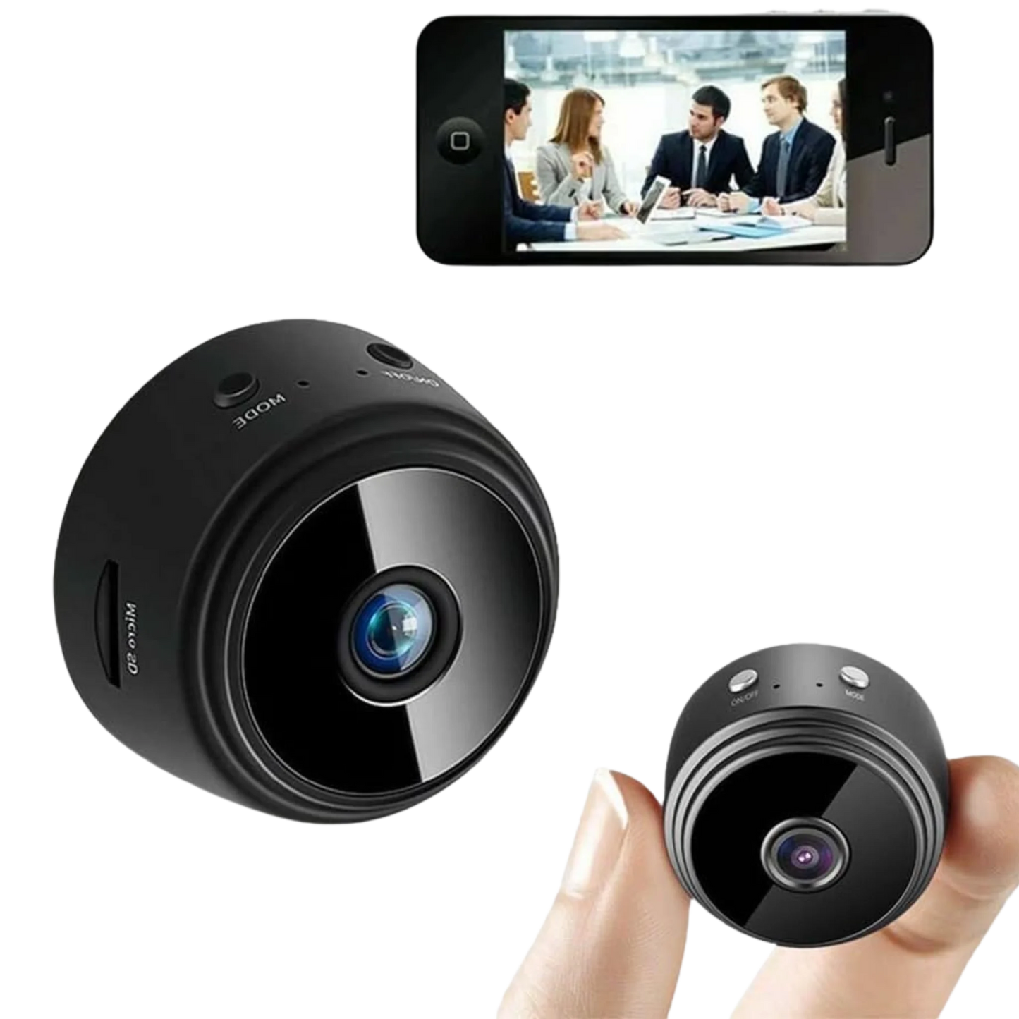 Mini Cámara Espía WiFi 360° con Visión Nocturna HD