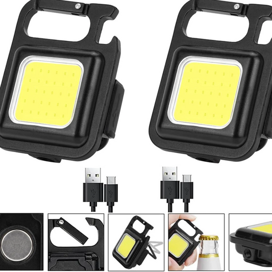 Mini Linterna LED Recargable con Clip, Imán y Destapador