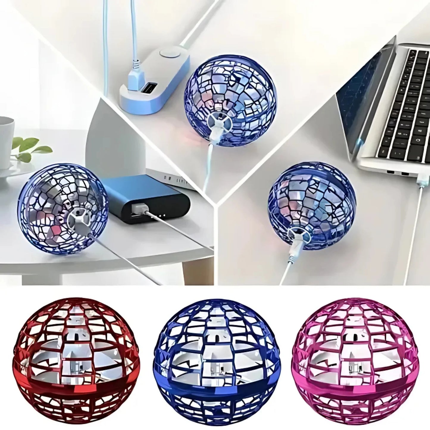 Orbe Volador LED Boomerang Recargable