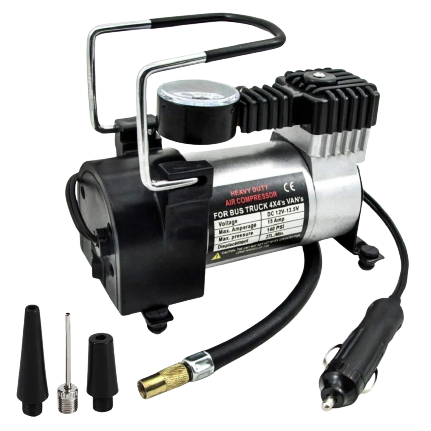 PowerInflate 150PSI – Compresor Metálico 12V Profesional para Auto