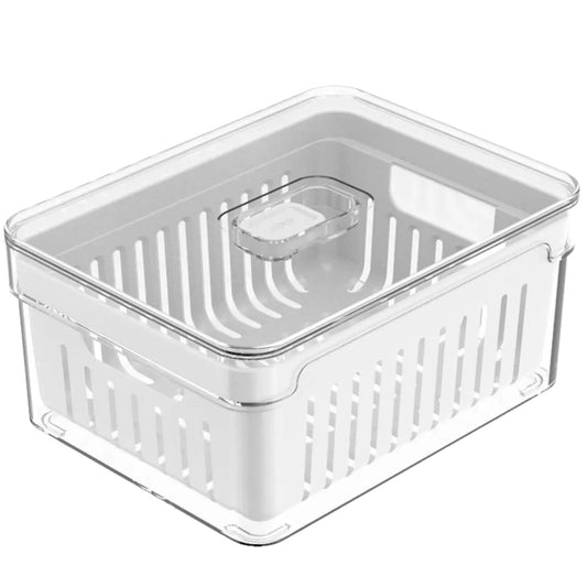 ClearFresh™ – Set de Organizadores para Heladera con Cestas Drenadoras