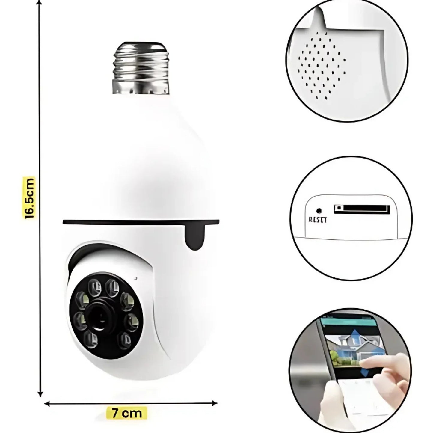 Safe360™ – Foco Cámara con Visión 360° y Audio