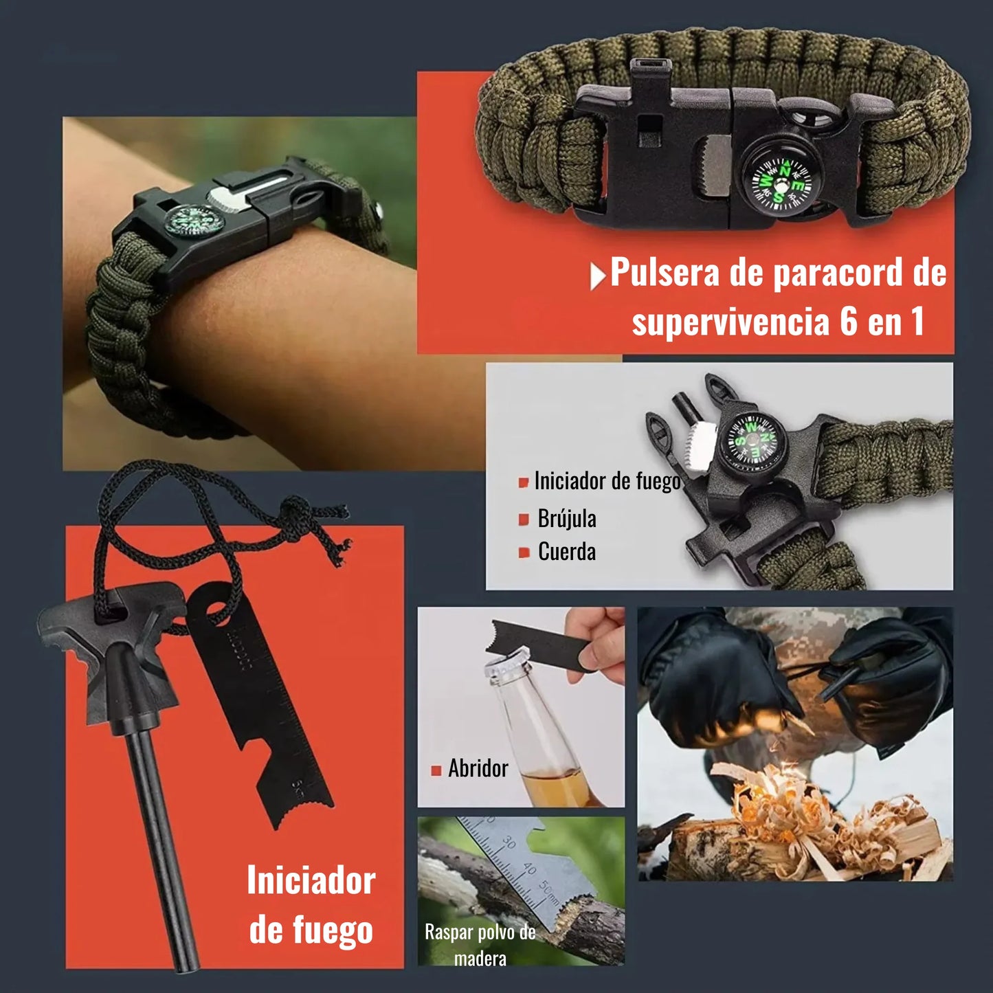 Xuhang Survival PRO™ – Kit de Supervivencia Táctico 12 en 1