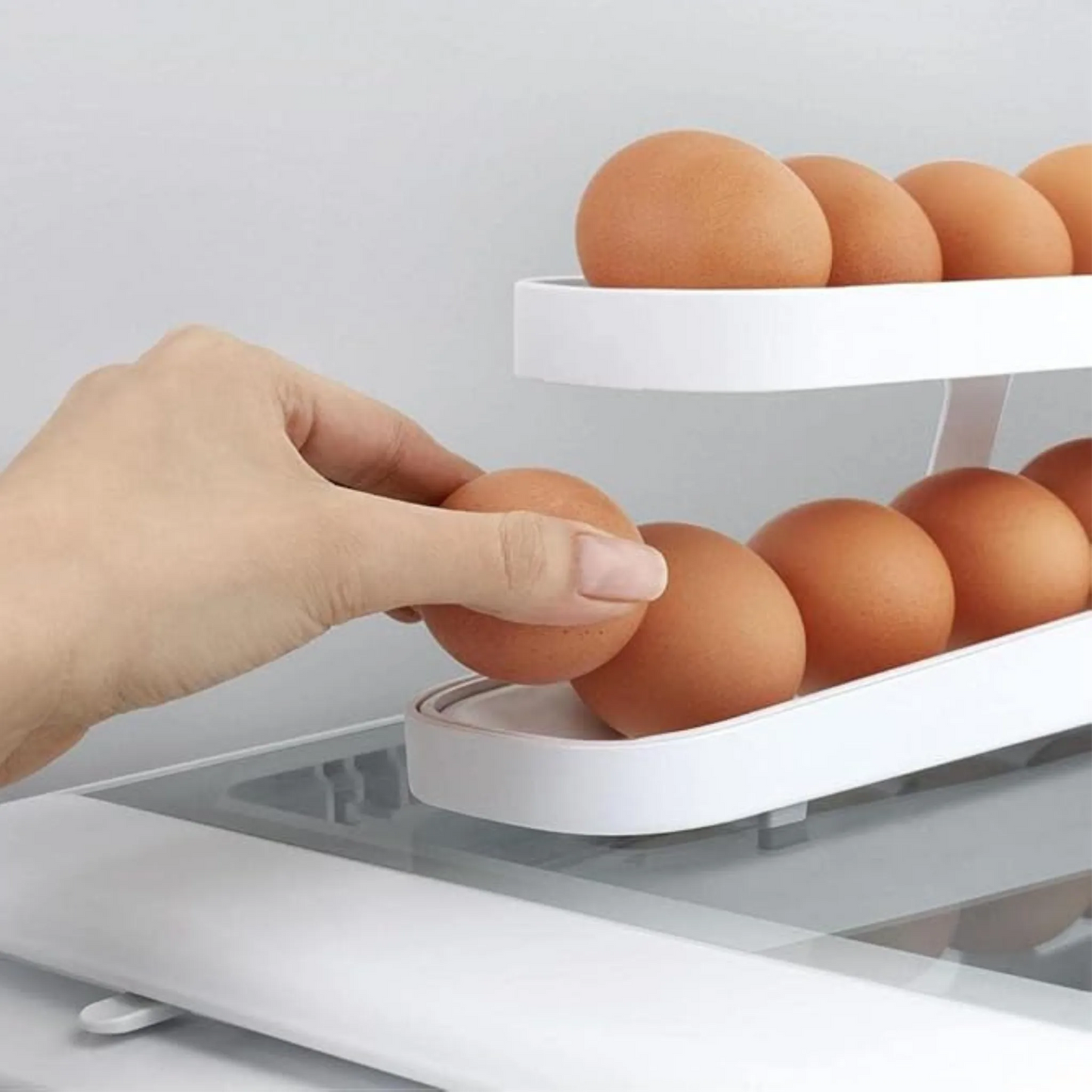 Organizador Rodante de Huevos por Gravedad
