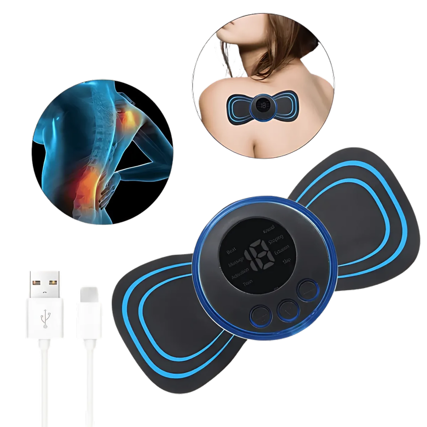 Mariposa Relax Pro – Mini Masajeador EMS Portátil