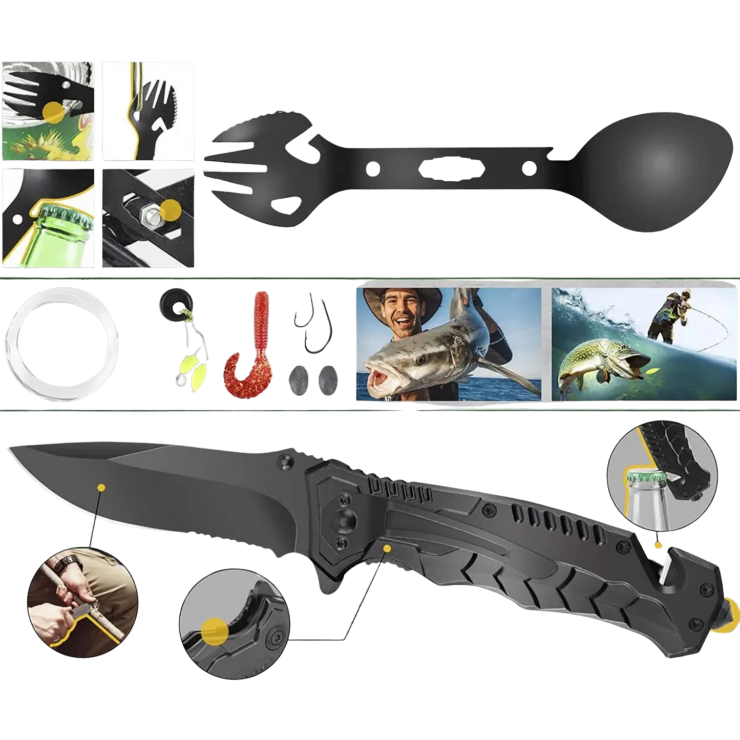 Xuhang Survival PRO™ – Kit de Supervivencia Táctico 12 en 1